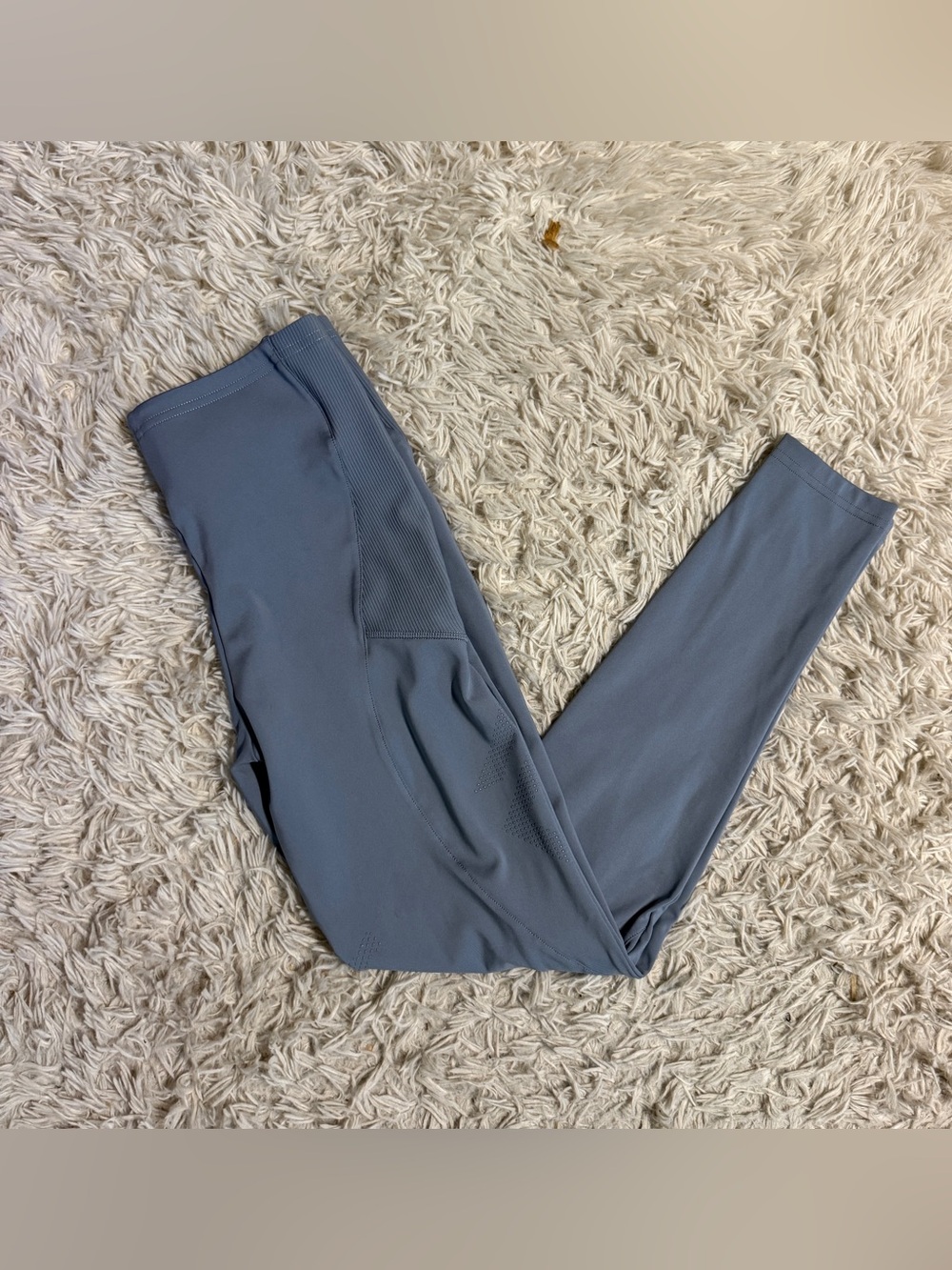 Women’s Small Blue Aztec Diamond Knee Patch Horseback Riding Tights Breeches